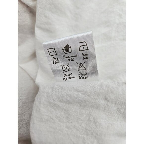 Yakira Bella Smocked Dress Womens XS White Floral Short Sleeve Rayon - Picture 7 of 7